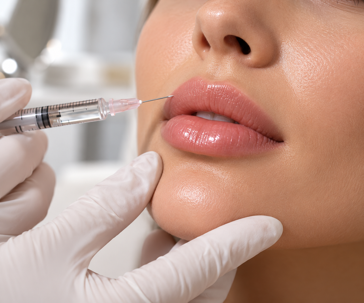 Lippenbehandlung mit Hyaluron